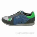Men's casual shoes with imitation leather+fabric and rubber outsole